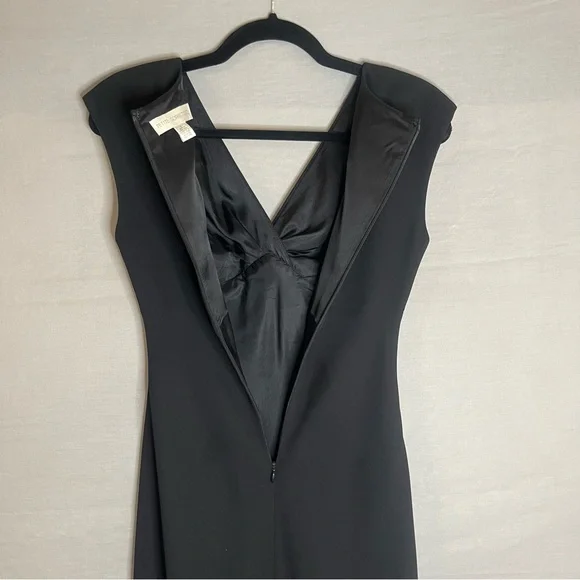 PETITE SOPHISTICATE BLACK SZ 2 Rhinstone Formal Cocktail Mother Of Bride Dress - Picture 7 of 10